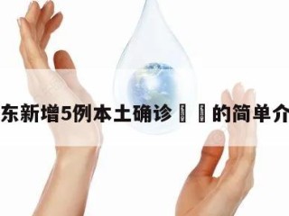 广东新增5例本土确诊㊙️的简单介绍